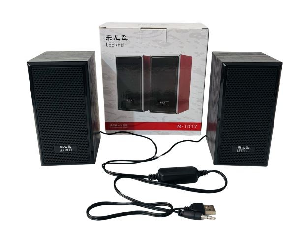 &u+ PARLANTE PC MADERA M-1017 (PC07)